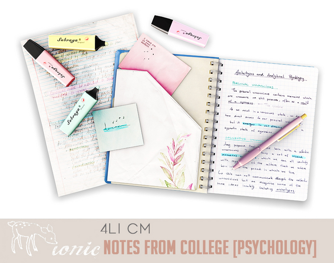 Second Life Marketplace 9 ionic Notes from College [Psychology]